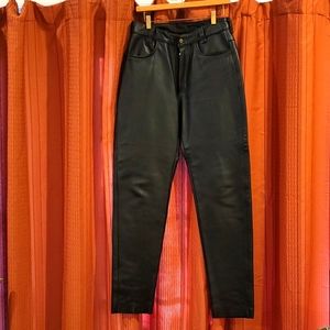 Vintage Vanson Ladies’ Black Leather Pants